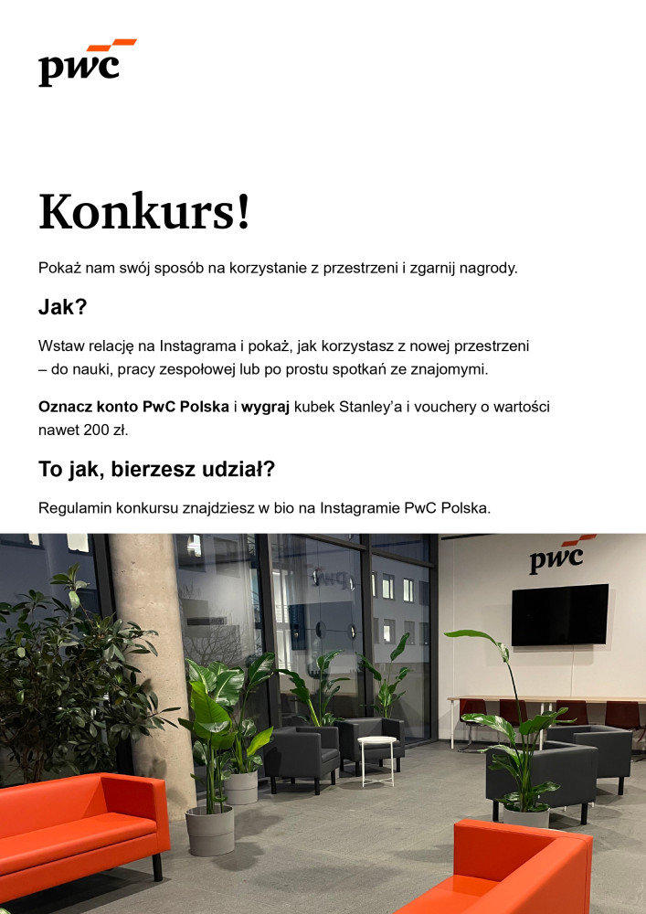 Konkurs instagramowy PwC dla studentów Uniwersytetu Gdańskiego