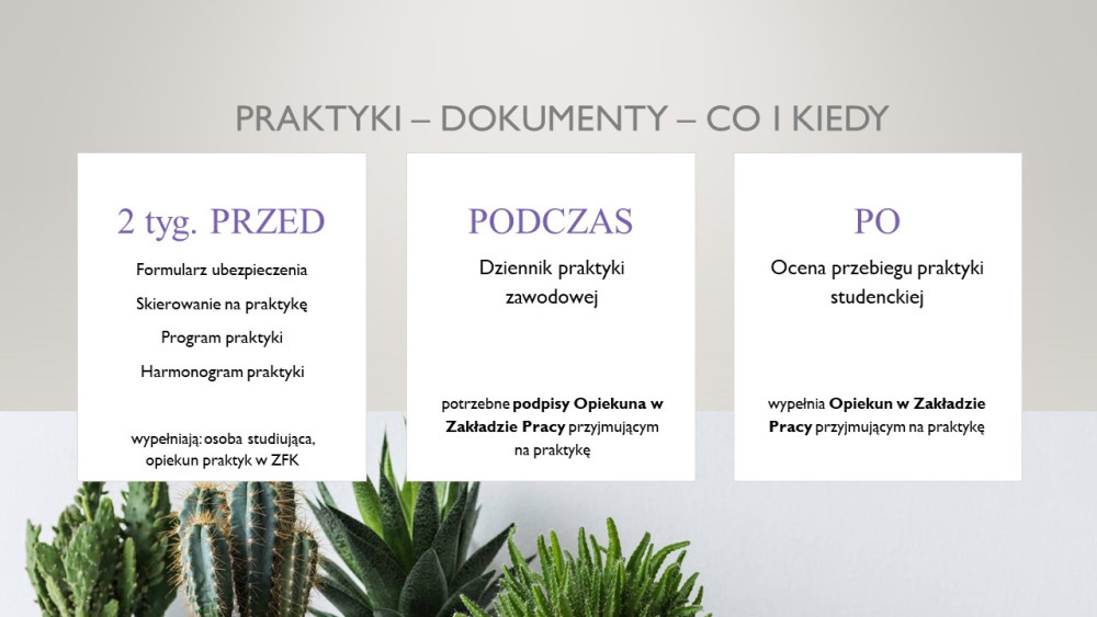 Praktyki - ZFK - schemat dokumentacji