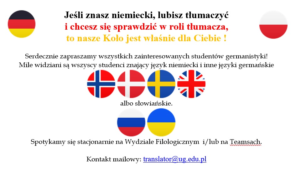 Zaproszenie do koła naukowego translator