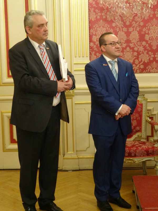 Prezesi Thomas Krakow z Lipska i Pascal Bouteldja z Lyonu