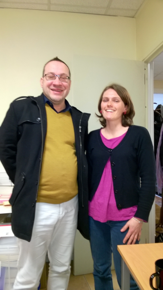 Mme Clotilde Savant-Ros z prof. Mrozowickiem i z Prezesem CRWL dr Pascalem Bouteldja