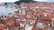 Split widok z lotu ptaka czerwone dachy