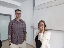 Maximilian Weiß i Jeanine Horn w sali seminaryjnej