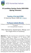Staż naukowy w Humanities Institute, University College Dublin Dr hab. Izabeli Morskiej Prof. UG