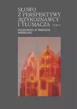 Monografie wieloautorskie z serii Słowo z perspektywy językoznawcy i tłumacza