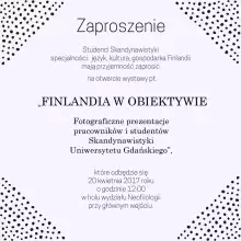 Finlandia w obiektywie: fotograficzne prezentacje pracowników i studentów Skandynawistyki UG
