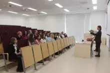 Spotkanie studentów linii fińskiej z Jej Ekscelencją Hanną Lehtinen, Ambasadorem Finlandii