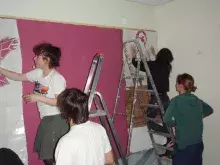 Warsztaty muralu z Iwoną Zając (2010)