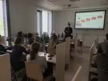 Spotkanie przedstawiciela firmy Norian dr Damiana Kędziory ze studentami specjalności fińskiej