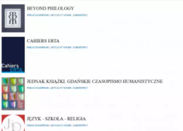 Czasopisma punktowane z Wydziału Filologicznego. Komunikat Ministra Edukacji i Nauki
