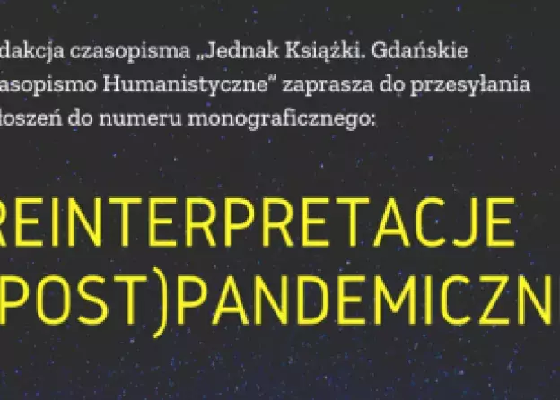 Zaproszenie do publikacji w czasopismie "Jednak Książki. Gdańskie Czasopismo Humanistyczne…