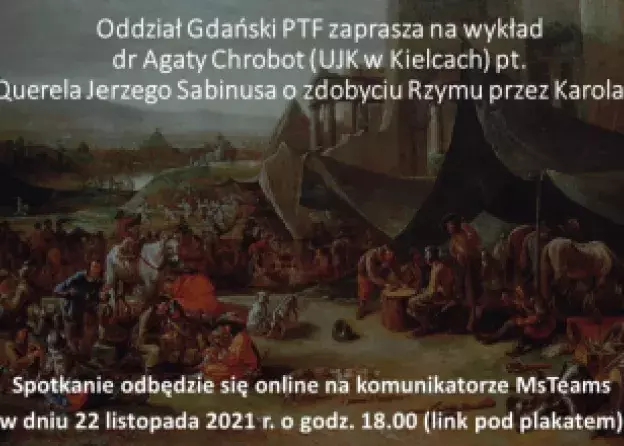 Wykład w Polskim Towarzystwie Filologicznym: dr Agata Chrobot