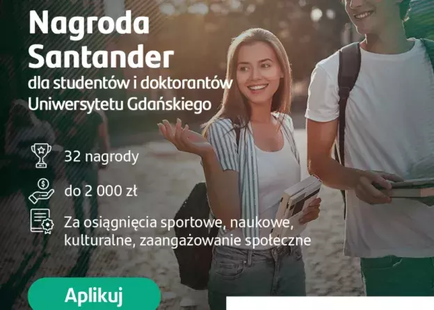 Konkurs Santandera. 50 000 czeka na wyróżniających się studentów i doktorantów UG