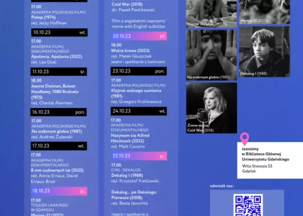 Nowy sezon wydarzeń w Centrum Filmowym UG im. Andrzeja Wajdy
