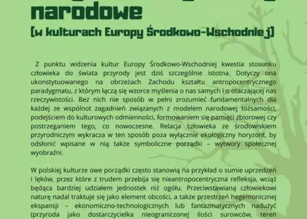 Nabór artykułów do czasopisma naukowego "Jednak Książki" pt. "Przyroda a dyskursy…
