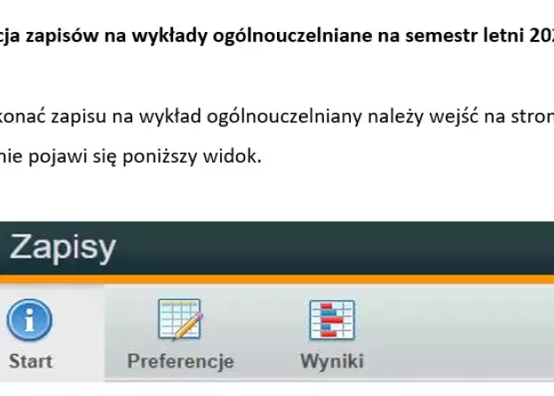 Zapisy na wykłady ogólnouczelniane - semestr letni 2023/24