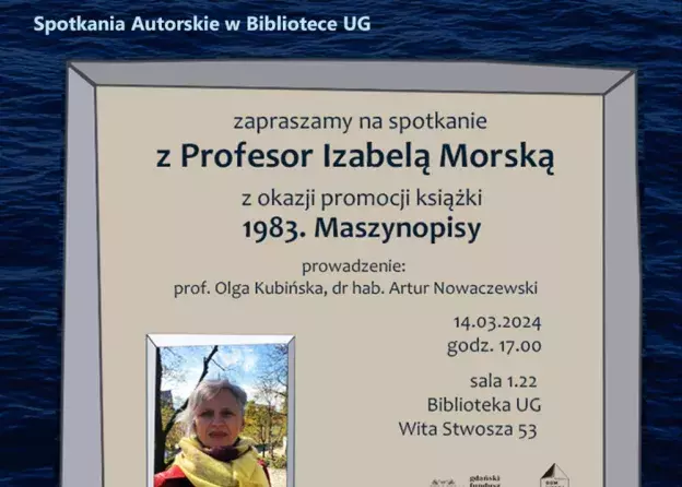 Promocja tomu poezji profesor Izabeli Morskiej "1983. Maszynopisy"