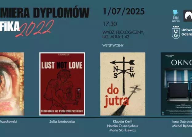 Premiera filmów dyplomowych studentów Wiedzy o filmie i kulturze audiowizualnej Wydziału…