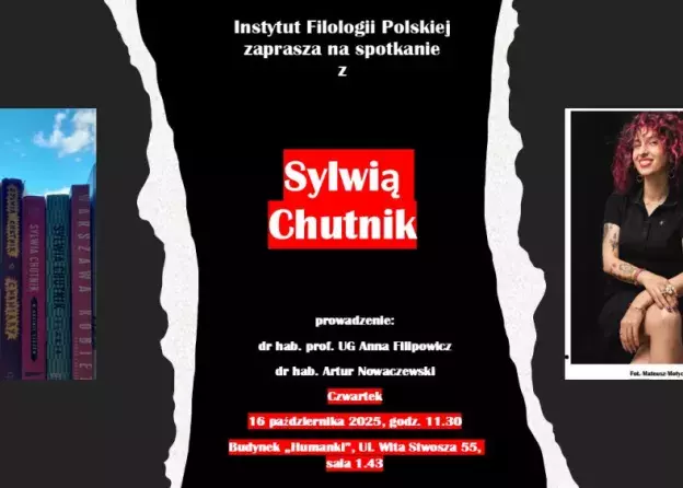 Spotkanie autorskie Sylwii Chutnik na Filologicznym UG