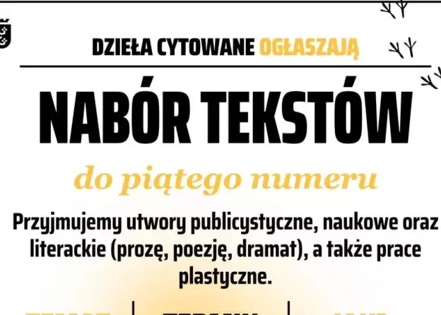 Studenckie czasopismo „Dzieła cytowane” rozpoczyna nabór do piątego numeru! 