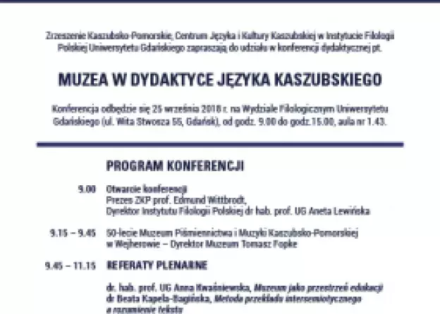 Konferencja metodyczna dla nauczycieli języka kaszubskiego