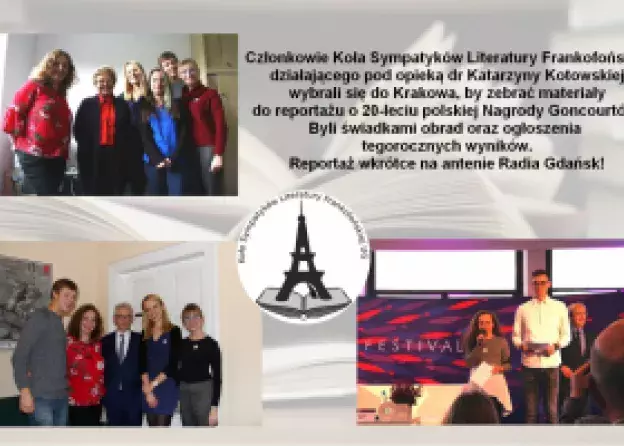Koło Sympatyków Literatury Frankofońskiej w projekcie 20 lat polskiej Nagrody Goncourtów