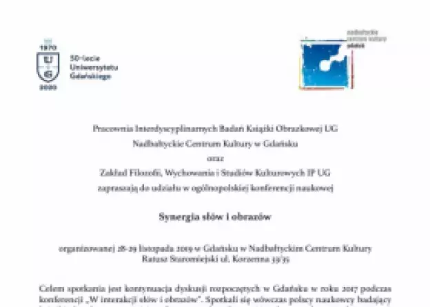 Konferencja Syneria słów i obrazów. Call for papers