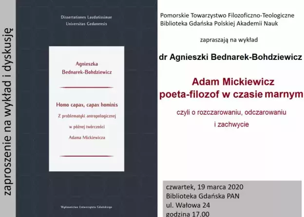 Wykład w Pomorskim Towarzystwie Filozoficzno-Teologicznym