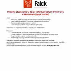 Oferta praktyk da studentów linii duńskiej