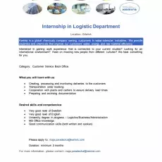 Oferta praktyk w firmie Kemira dla studentów linii szwedzkiej 