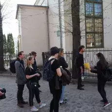 Wyprawa uczestników seminariów miejskich prowadzonych przez dr hab. Katarzynę Szalewską i dra inż. Zbyszka Dymarskiego na Biskupią Górkę w Gdańsku, 26.04.2019